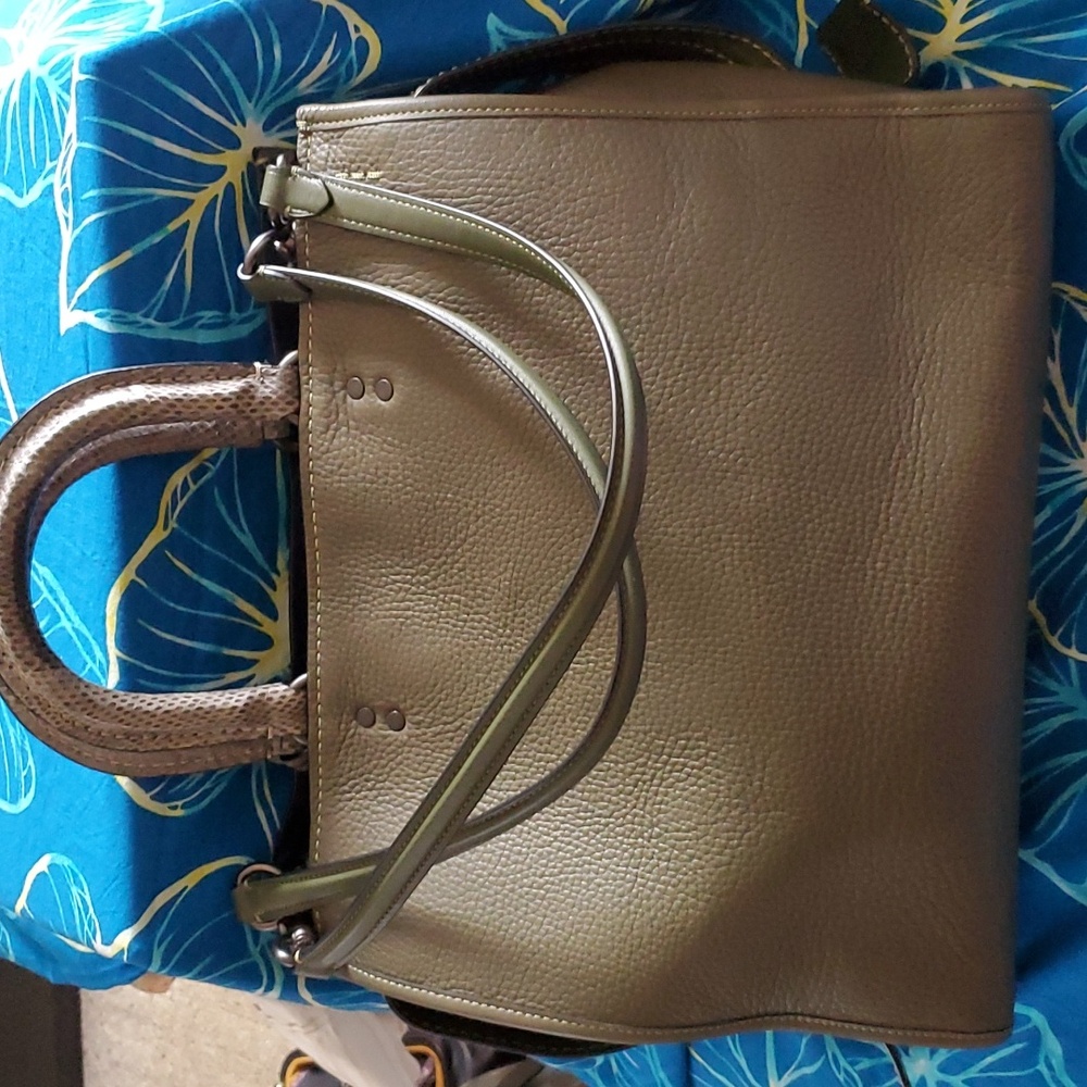 Coach Snakeskin Rogue 36 Olive